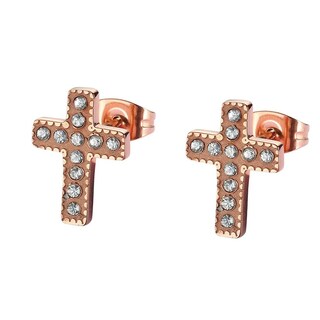 Foto 2 | Aretes de Acero Inoxidable Enso color Rosa para Mujer