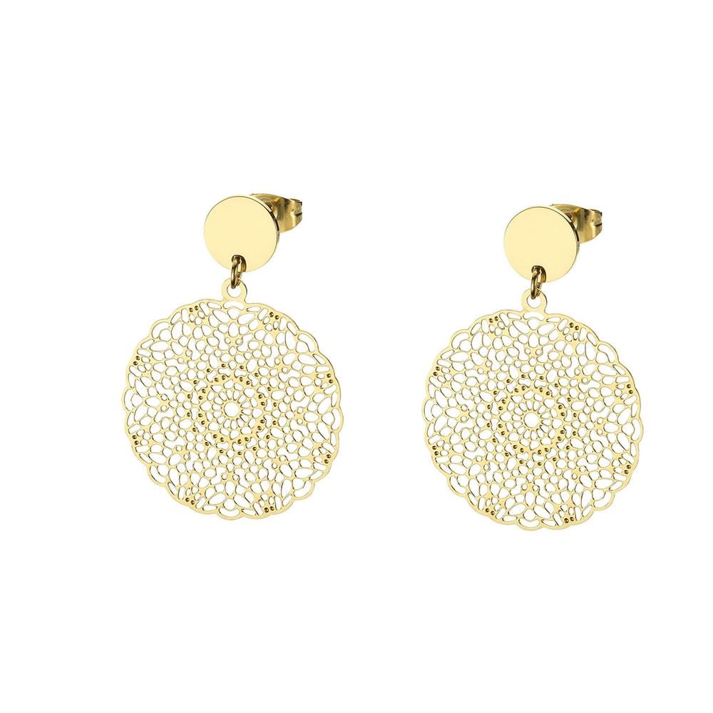 Aretes de Acero Inoxidable Enso color Dorado para Mujer $298