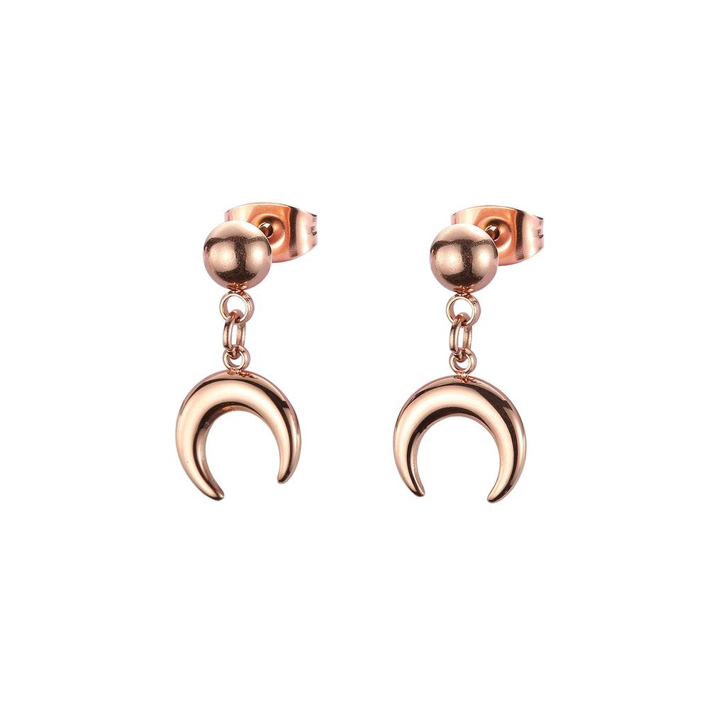 Aretes de Acero Inoxidable Enso color Rosa para Mujer