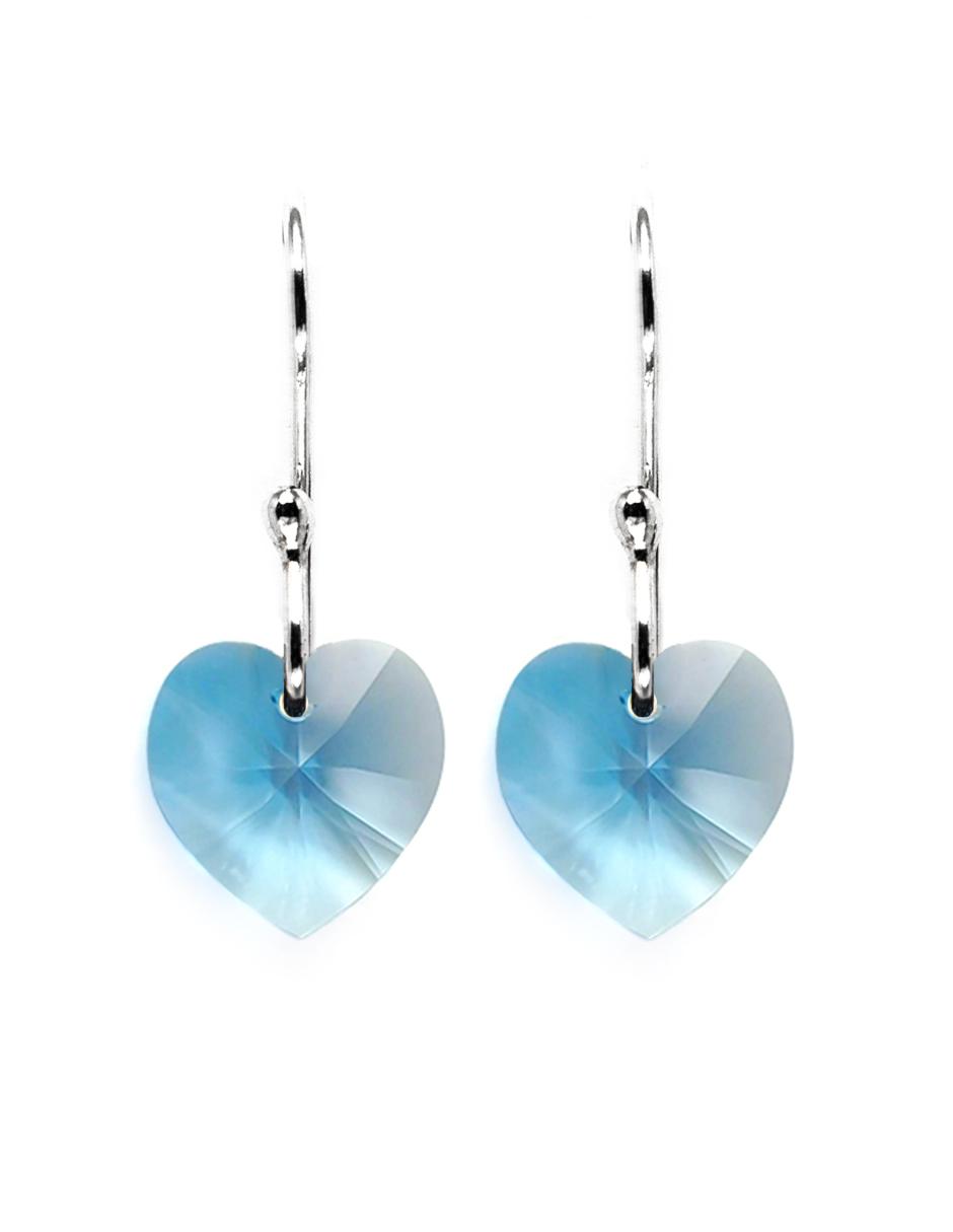 Foto 2 | Aretes Joyería Zvezda Heart Aquamarine Azules