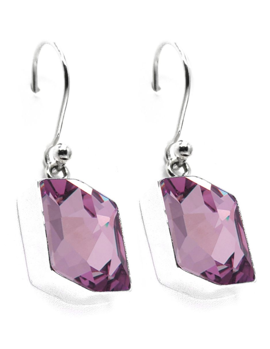 Foto 2 pulgar | Aretes Joyería Zvezda Fancy Light Amethyst Gancho