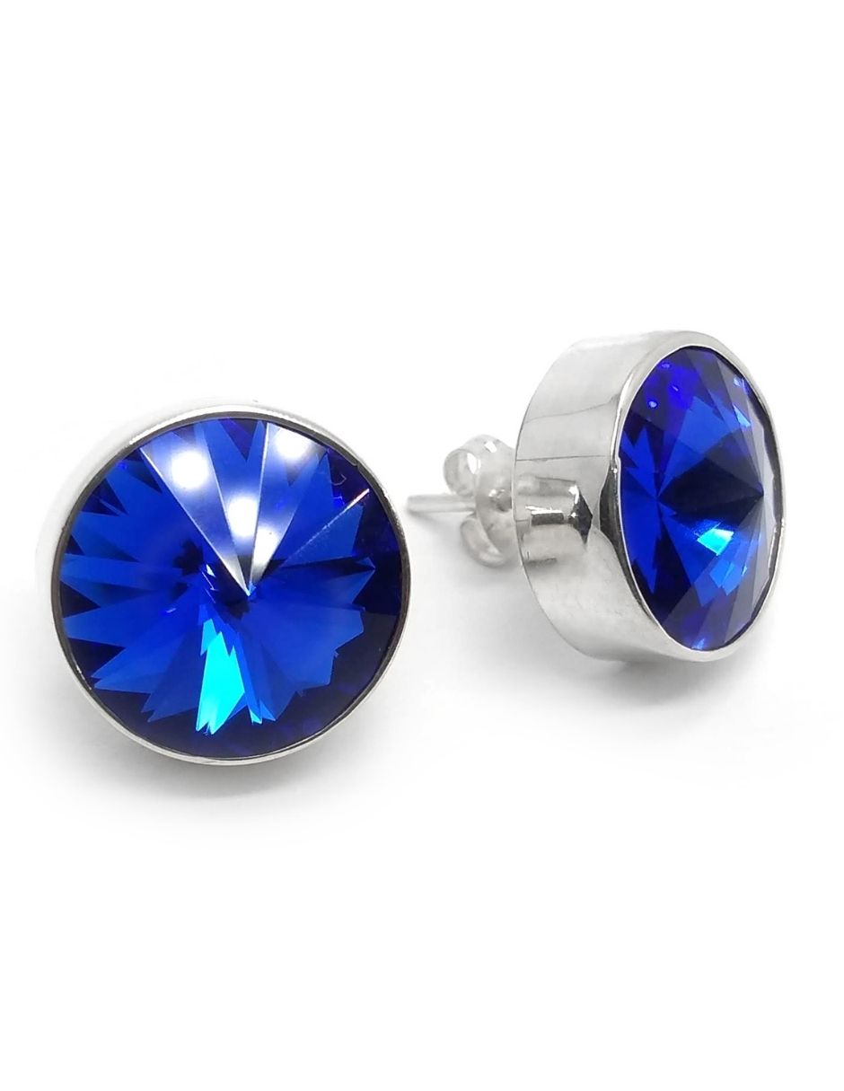 Aretes de Plata Zvezda color Azul para Mujer