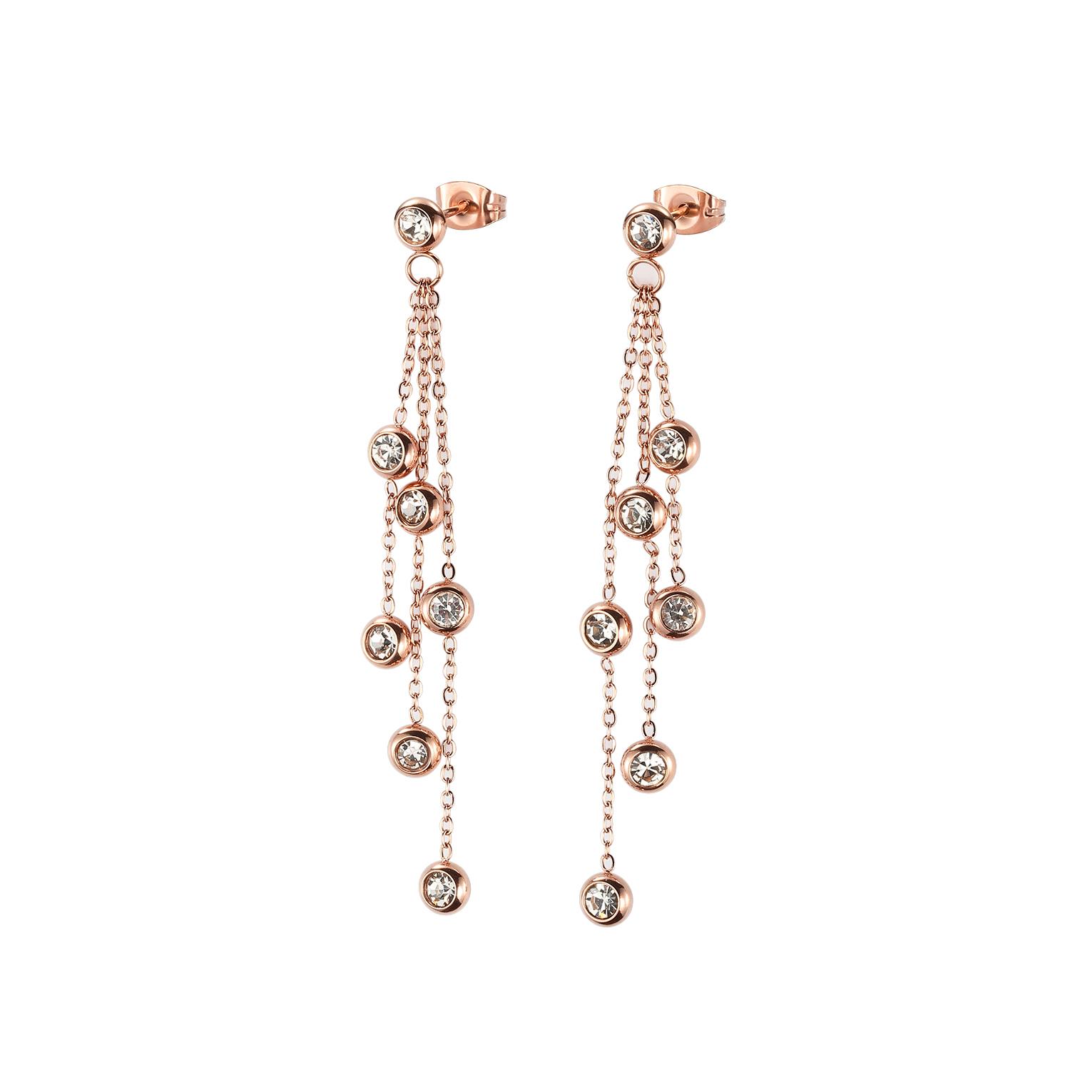 Foto 1 | Aretes de Acero Inoxidable Enso color Oro Rosa para Mujer
