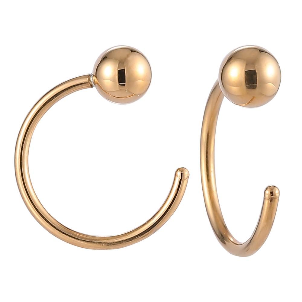 Foto 1 | Aretes de Acero Inoxidable Enso color Oro Rosa para Mujer