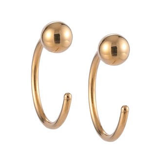 Foto 2 | Aretes de Acero Inoxidable Enso color Oro Rosa para Mujer