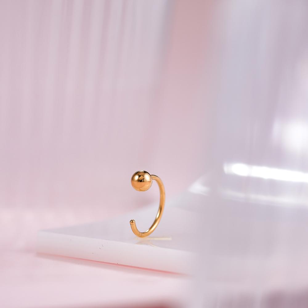 Foto 4 pulgar | Aretes de Acero Inoxidable Enso color Oro Rosa para Mujer