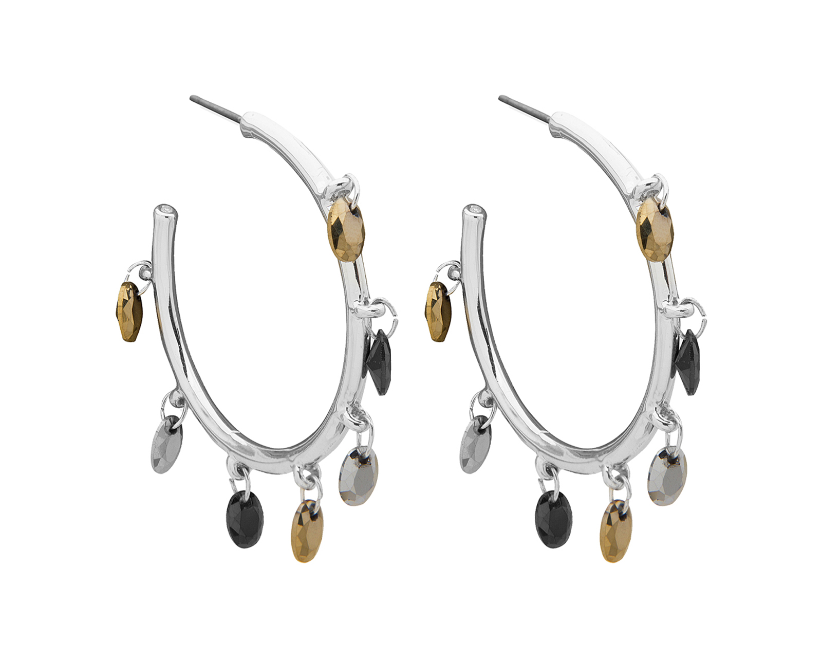 Foto 2 pulgar | Aretes Nine West 19g00363 Color Bitono Unitalla Para Mujer