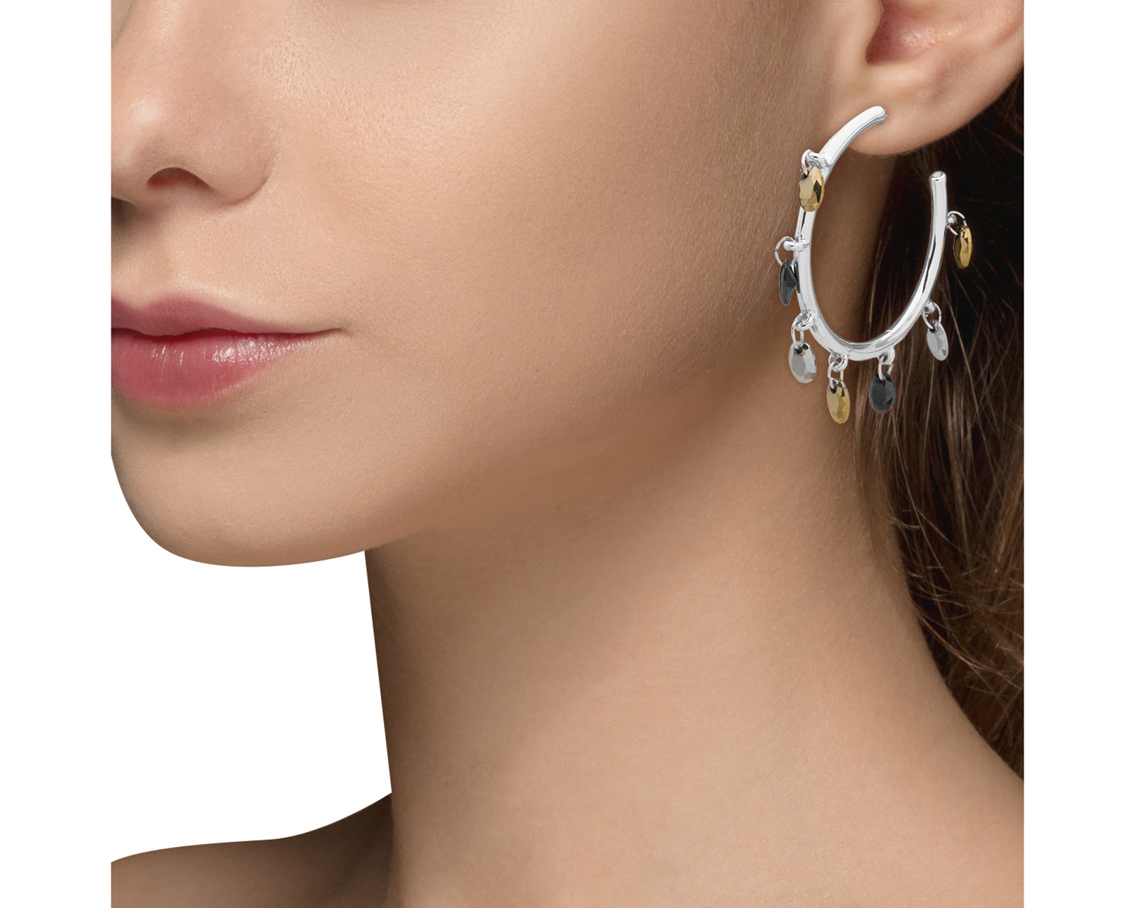 Foto 4 pulgar | Aretes Nine West 19g00363 Color Bitono Unitalla Para Mujer
