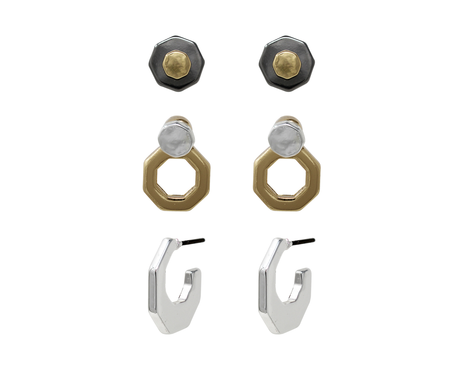 Aretes Nine West 19g00303 Color Bitono Unitalla Para Mujer