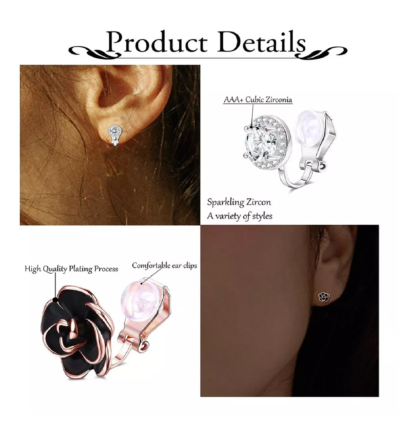 Foto 4 pulgar | Aretes Belug 8 Pares para Mujer