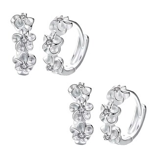Foto 1 | Aretes de Flor High Mónaco Mxwfs-002 2 Pares color Plata