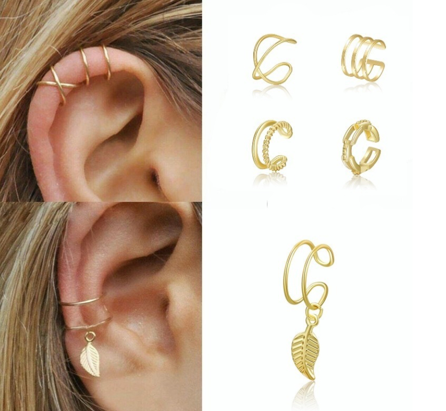 Foto 3 pulgar | Aretes Ajustables Funbu color Dorado 15 Piezas para Mujer