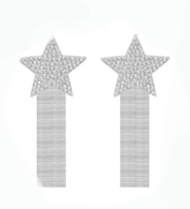 Aretes Funbu Estrellas Plateadas