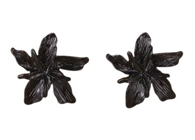 Foto 1 | Aretes de Flor Funbu de Metal Vintage Negros