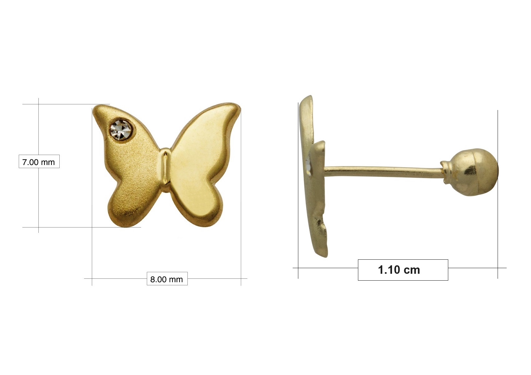 Foto 4 | Broquel Horoz de Oro 14k Mariposa