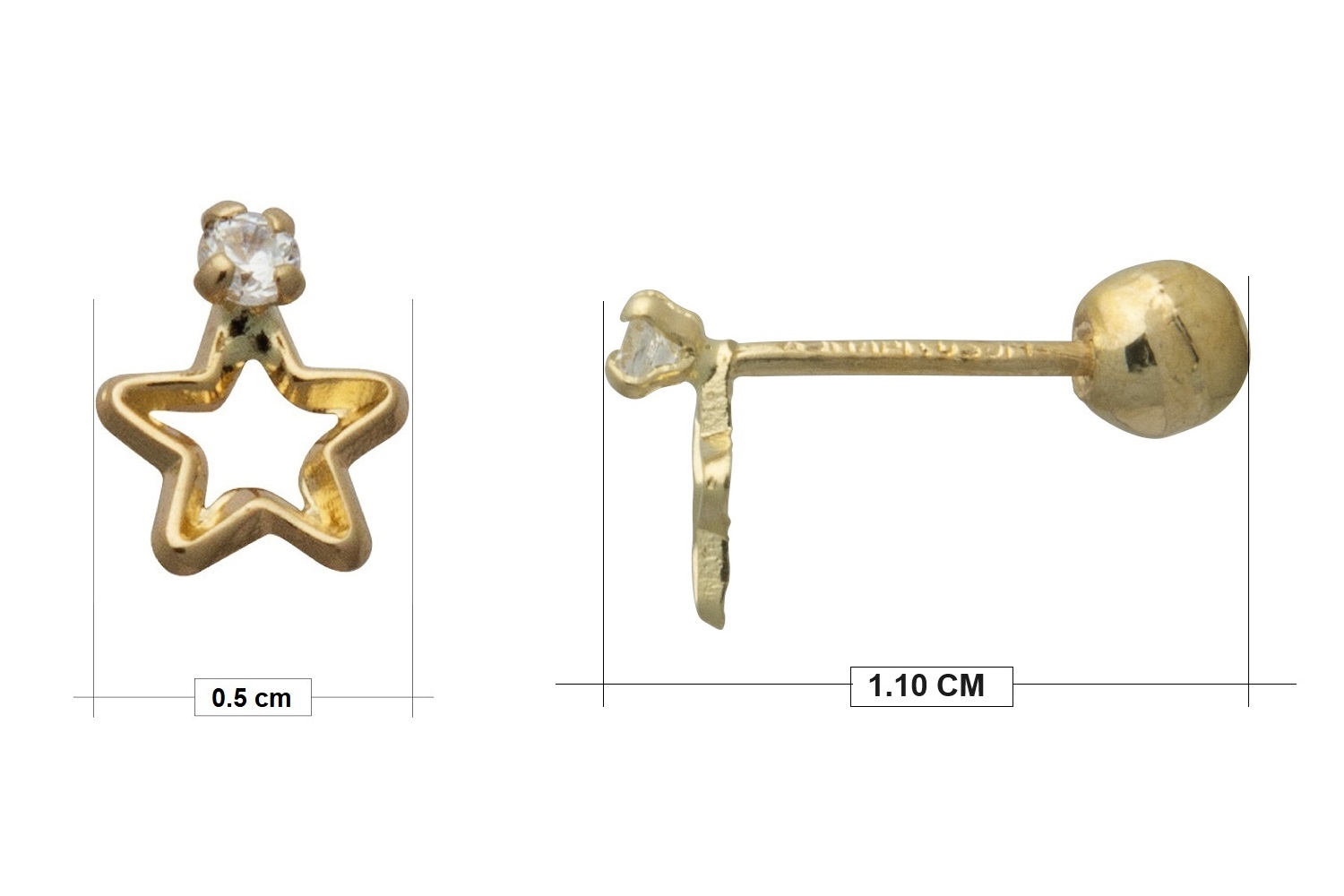 Foto 4 | Broquel Horoz de Oro 14k Estrella