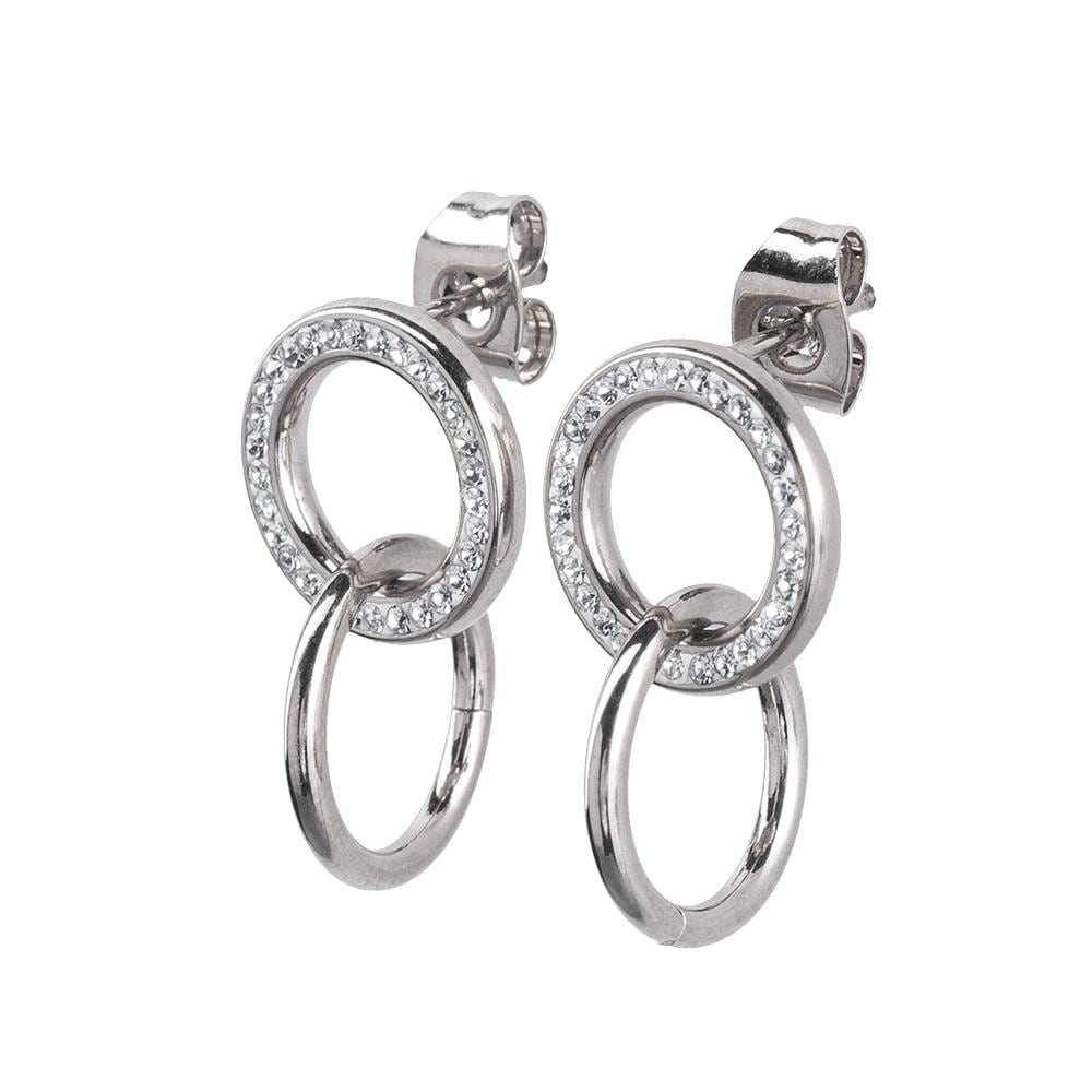 Aretes Para Mujer Aros Entrelazados Luckuly, Modelo Amy Plata $359