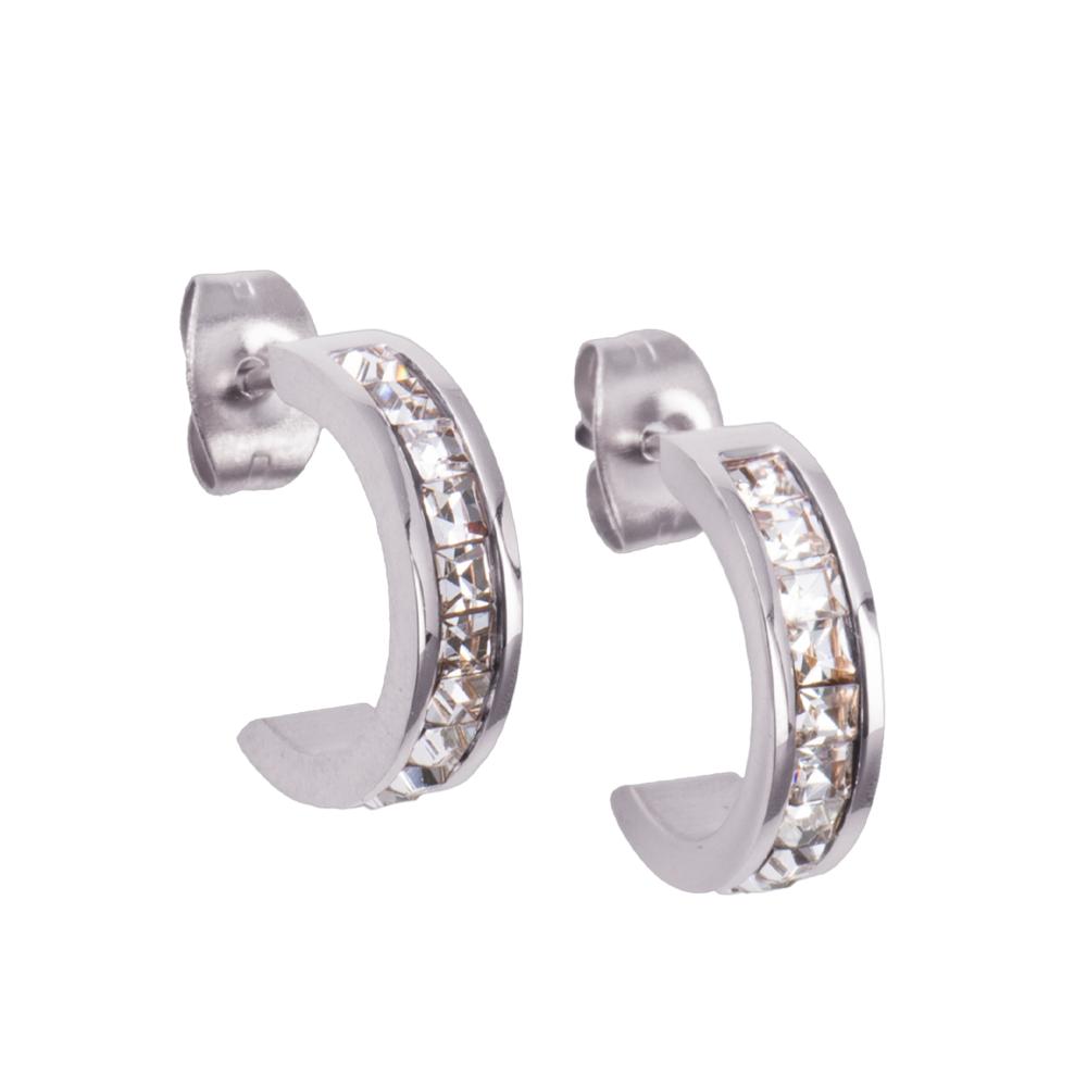 Foto 2 pulgar | Aretes para Mujer Luckyly Dara con Zirconias Plateados