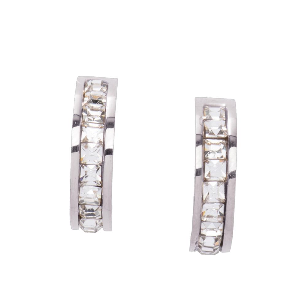 Foto 4 pulgar | Aretes para Mujer Luckyly Dara con Zirconias Plateados