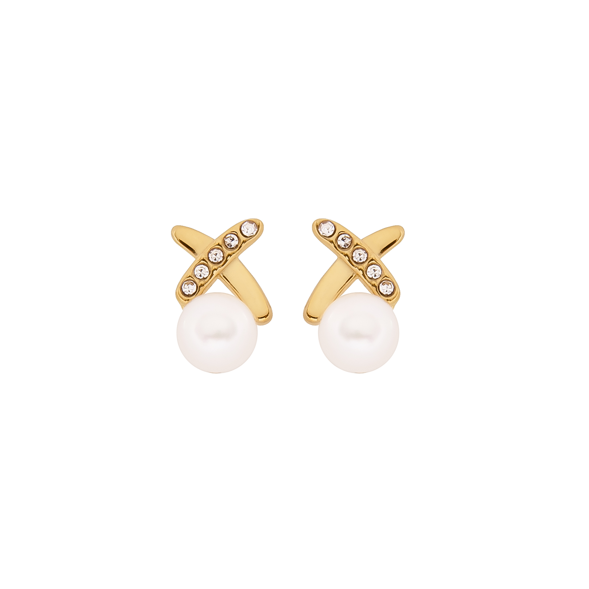 Aretes de Acero Inoxidable Joyas Plafer Dorado