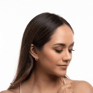 Foto 4 | Aretes para Mujer de Nudo tipo Broqueles Luckyly, Modelo Knot Oro Rosa