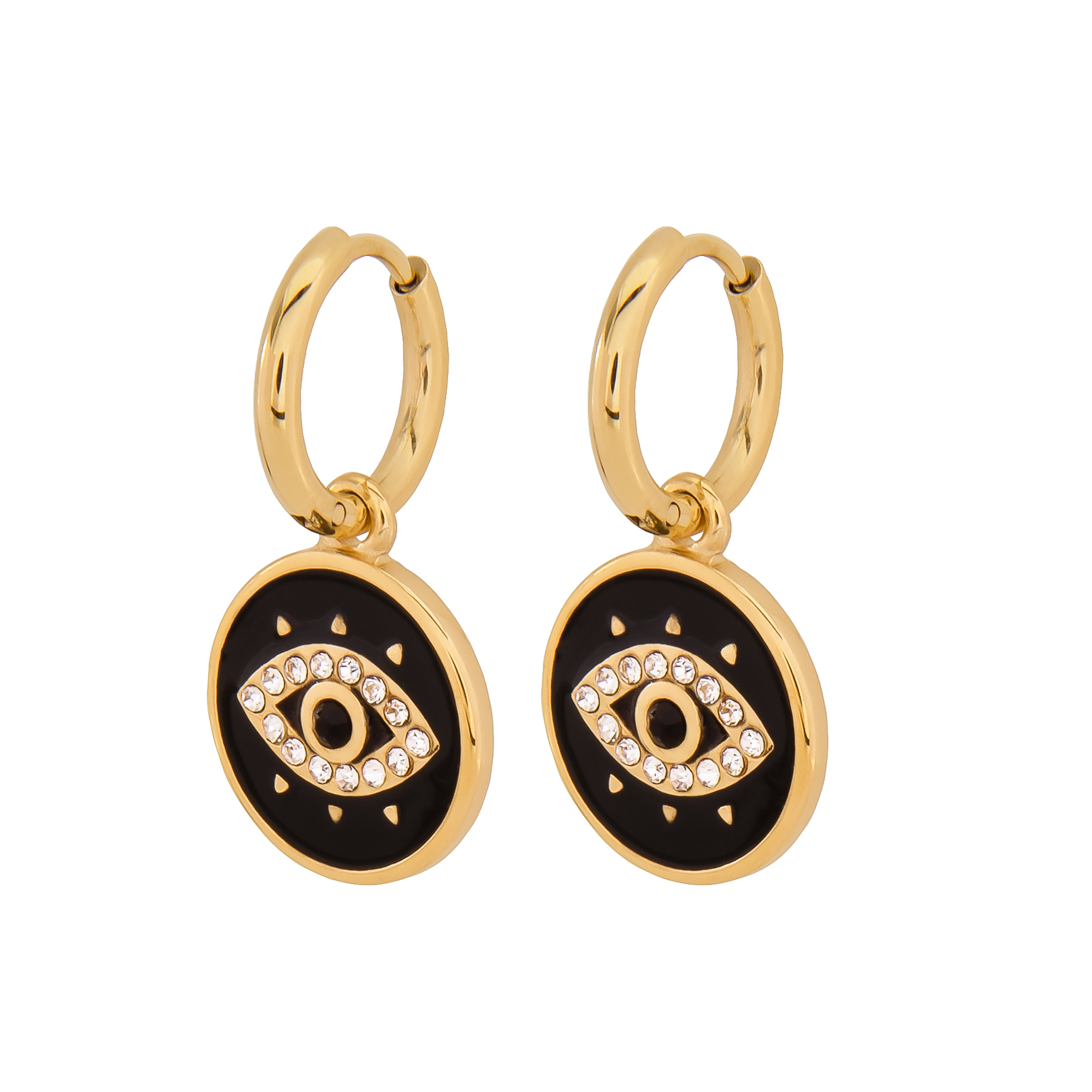 Aretes  de Acero Inoxidable Joyas Plafer Dorados