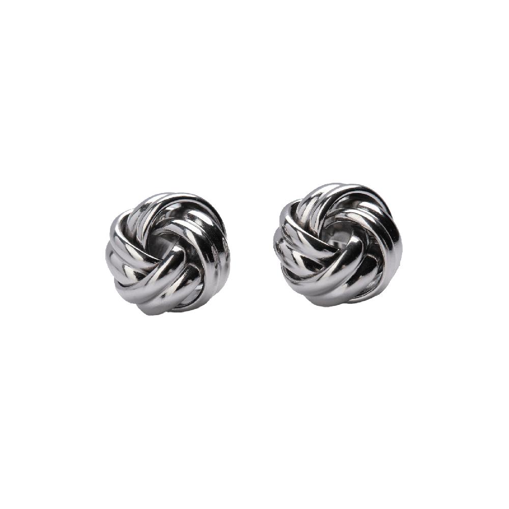 Foto 4 pulgar | Aretes para Mujer de Nudo tipo Broqueles Luckyly, Modelo Knot Plata