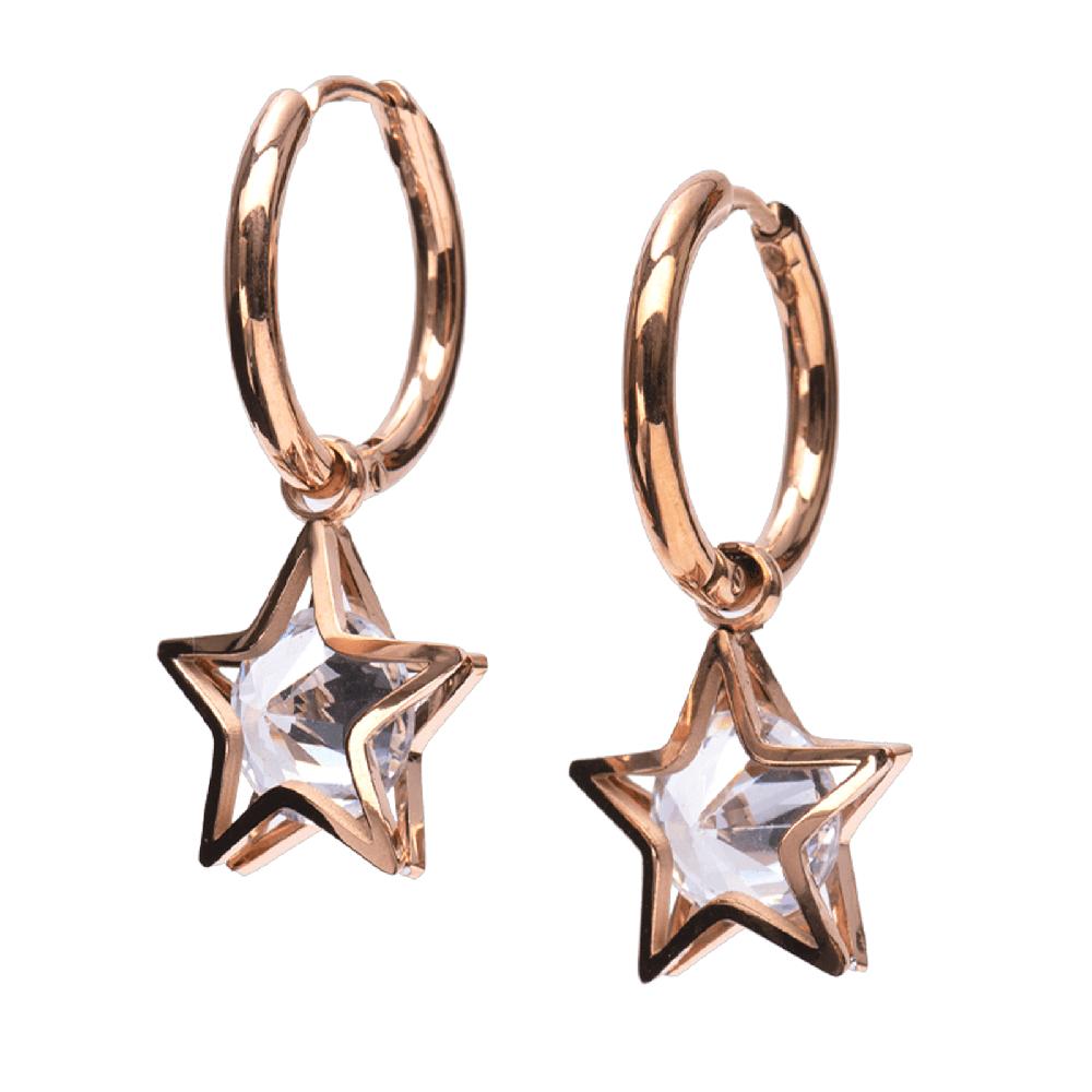 Foto 2 pulgar | Aretes de Mujer Arracadas con Estrellas Colgantes Luckyly, Modelo Cira