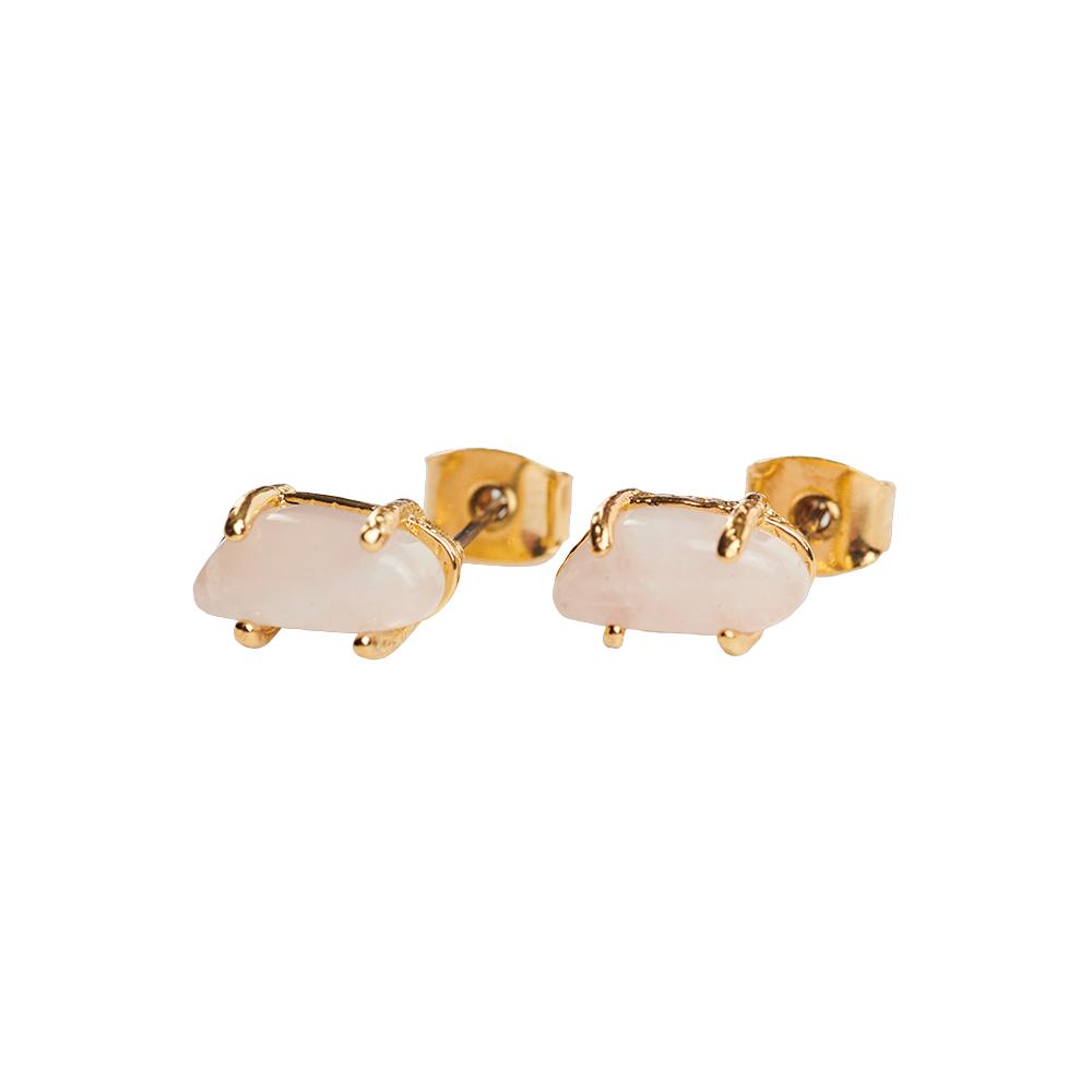 Foto 3 pulgar | Aretes de Latón con Baño de Oro 18k LuckyLy Ivy con Piedras Naturales