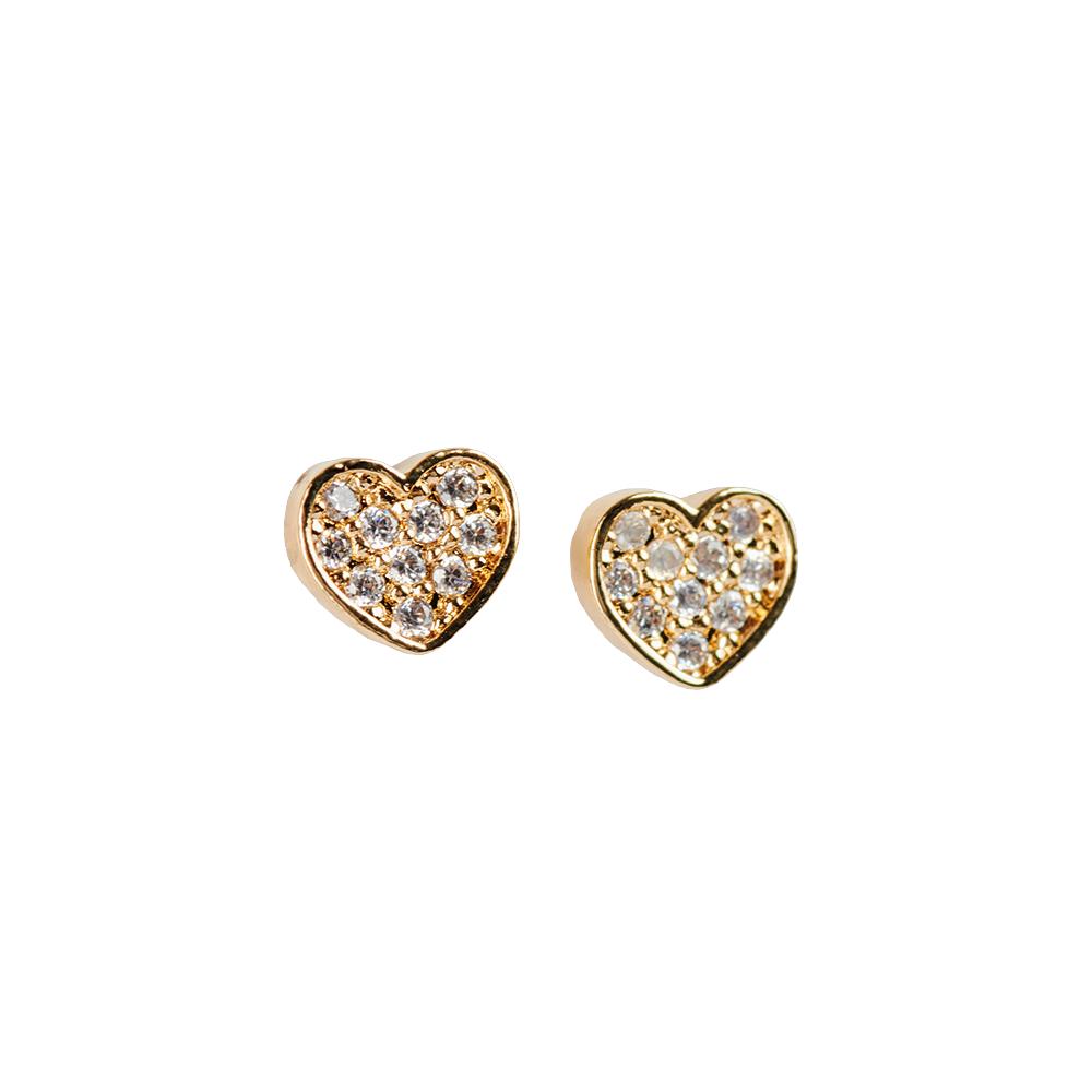 Aretes Mujer de Corazón Luckyly, Modelo Melody Oro