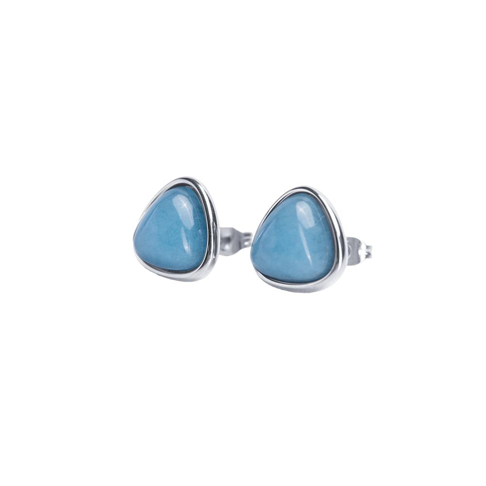 Foto 2 | Aretes Mujer con Piedra Natural Luckyly, Modelo Aline Azul