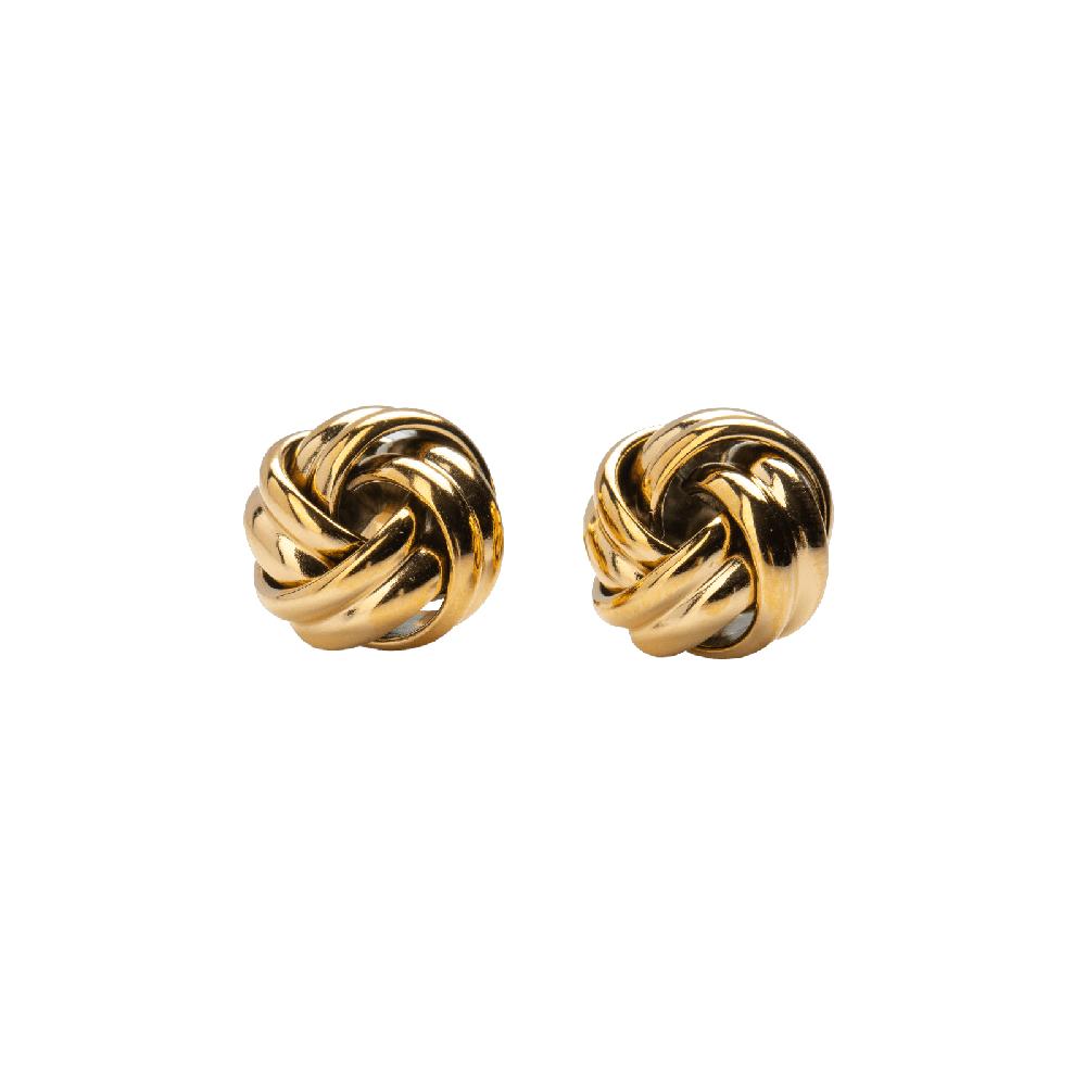 Foto 4 pulgar | Aretes para Mujer de Nudo tipo Broqueles Luckyly, Modelo Knot Oro