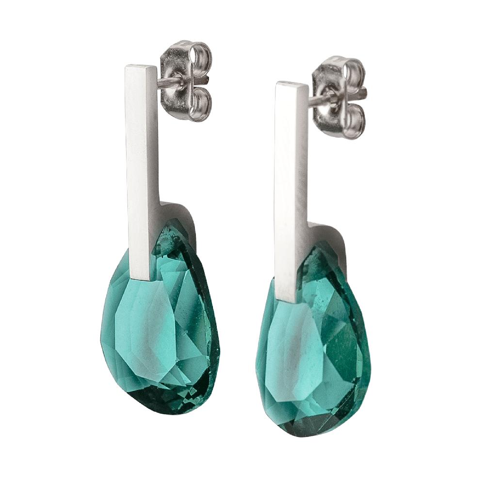 Foto 2 | Aretes Mujer con Cristal Luckyly, Modelo Amber Verde