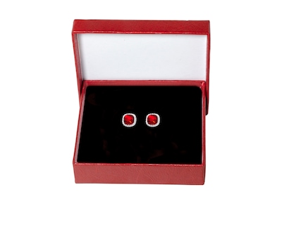 Foto 3 | Broquel Horoz Piedra Roja Plata 925 Pc207