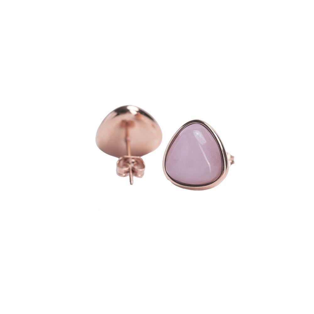 Foto 4 pulgar | Aretes Mujer con Piedra Natural Luckyly, Modelo Aline Rosa