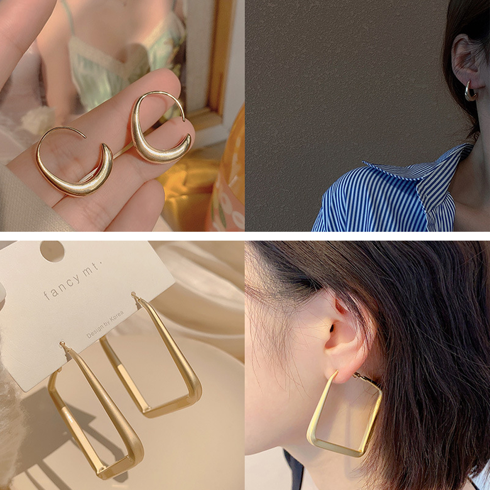 Foto 5 pulgar | Venta Internacional-pendientes De Aleación Con Forma Geométrica, 9 Pares Para Mu