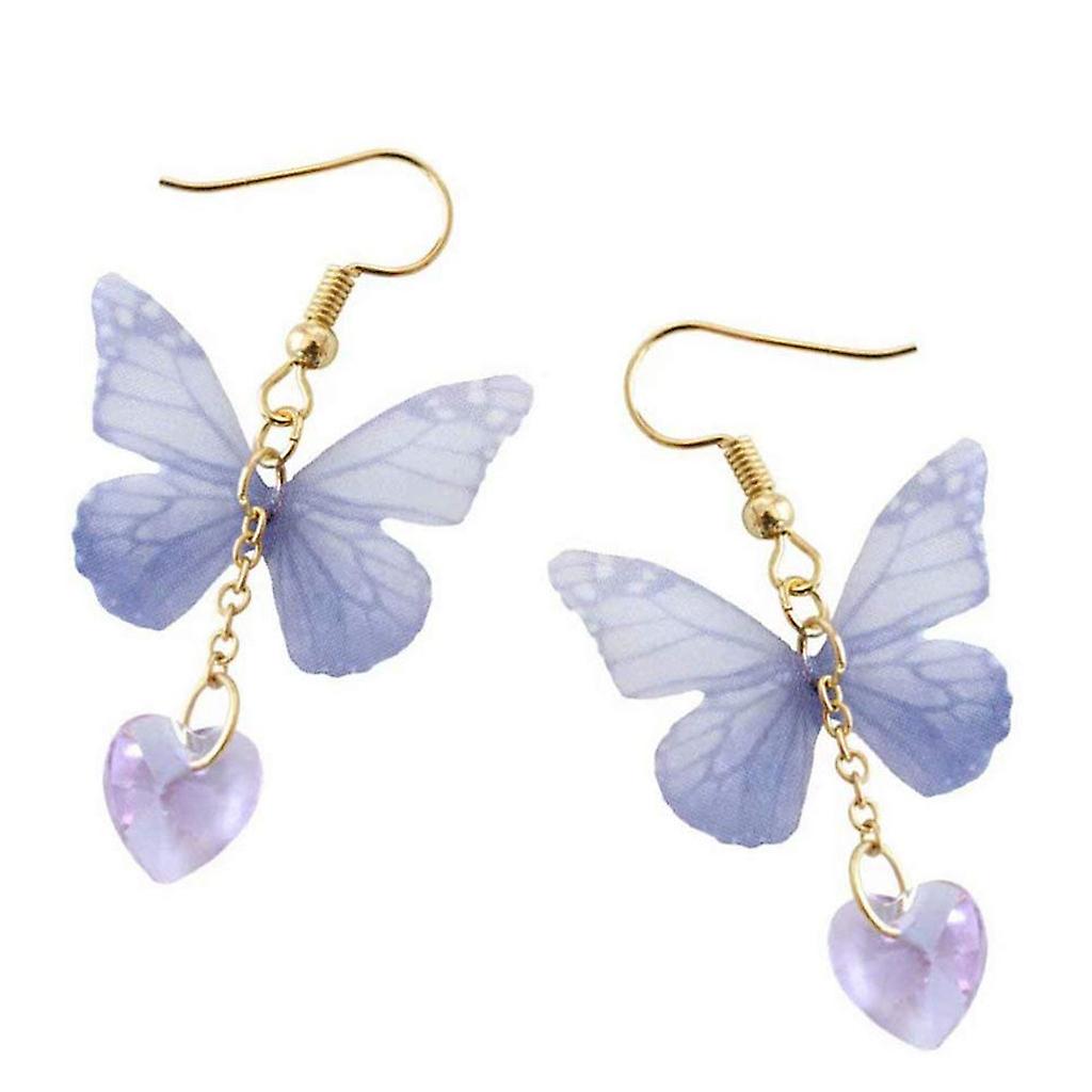 Venta Internacional- Aretes Asimétricos de Aleación Diseño de Mariposas