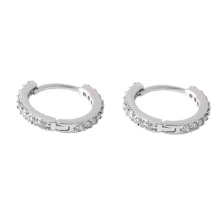 Foto 1 | Venta Internacional- Aretes Plateados de Circonio de Moda para Mujer