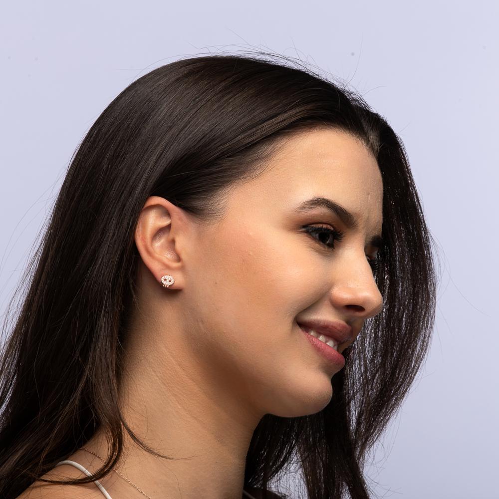 Foto 5 pulgar | Aretes Mujer Calavera Zirconia Cúbica, Regalos Mujer Luckyly
