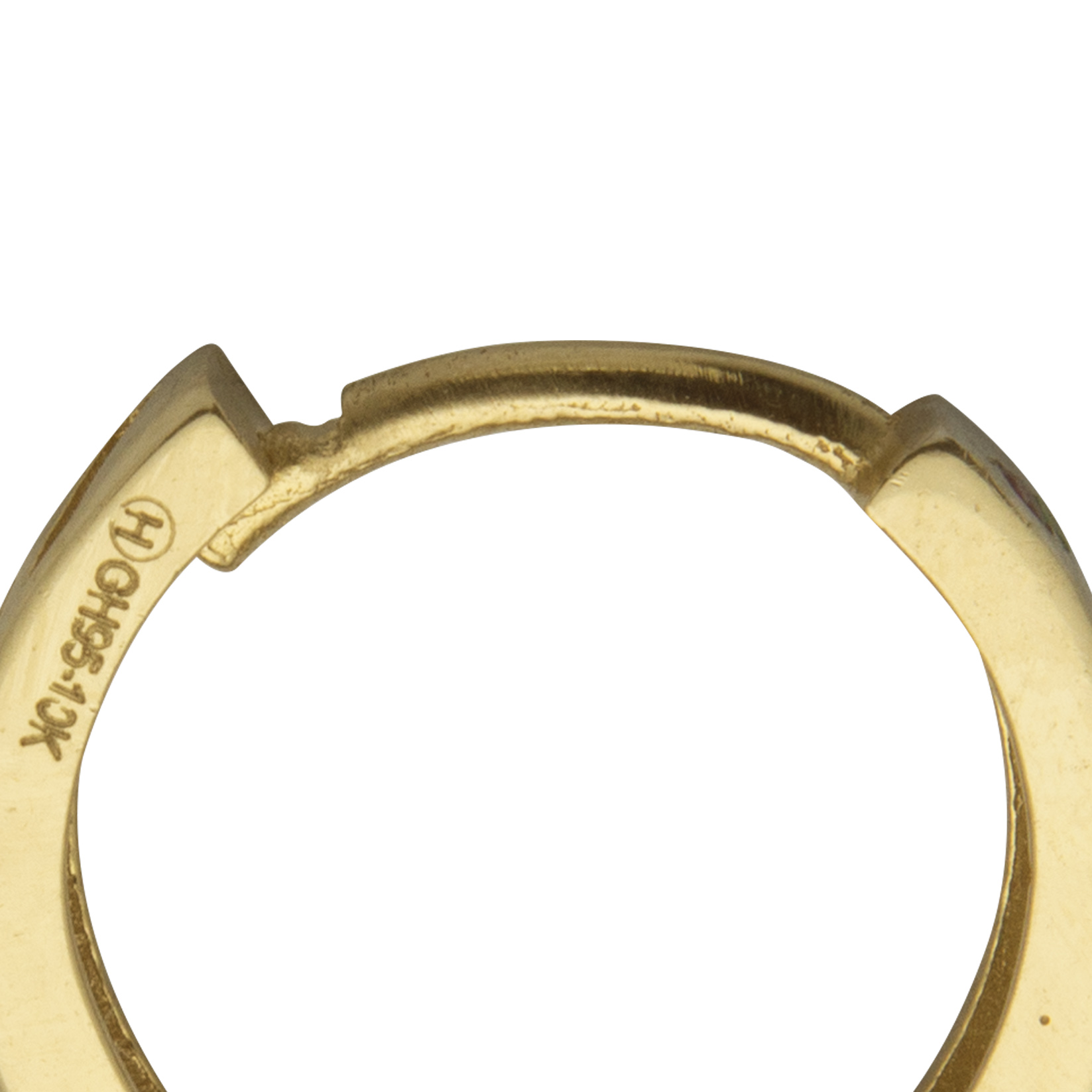 Foto 4 pulgar | Arete Huggie Horoz Ci62 Oro 10k Multicolor