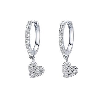 Foto 1 | Aretes Huggies Colgante con Corazón