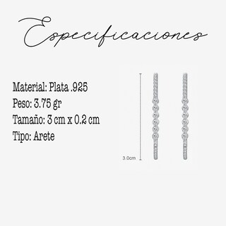 Foto 4 | Aretes Huggies Grande Empedrado