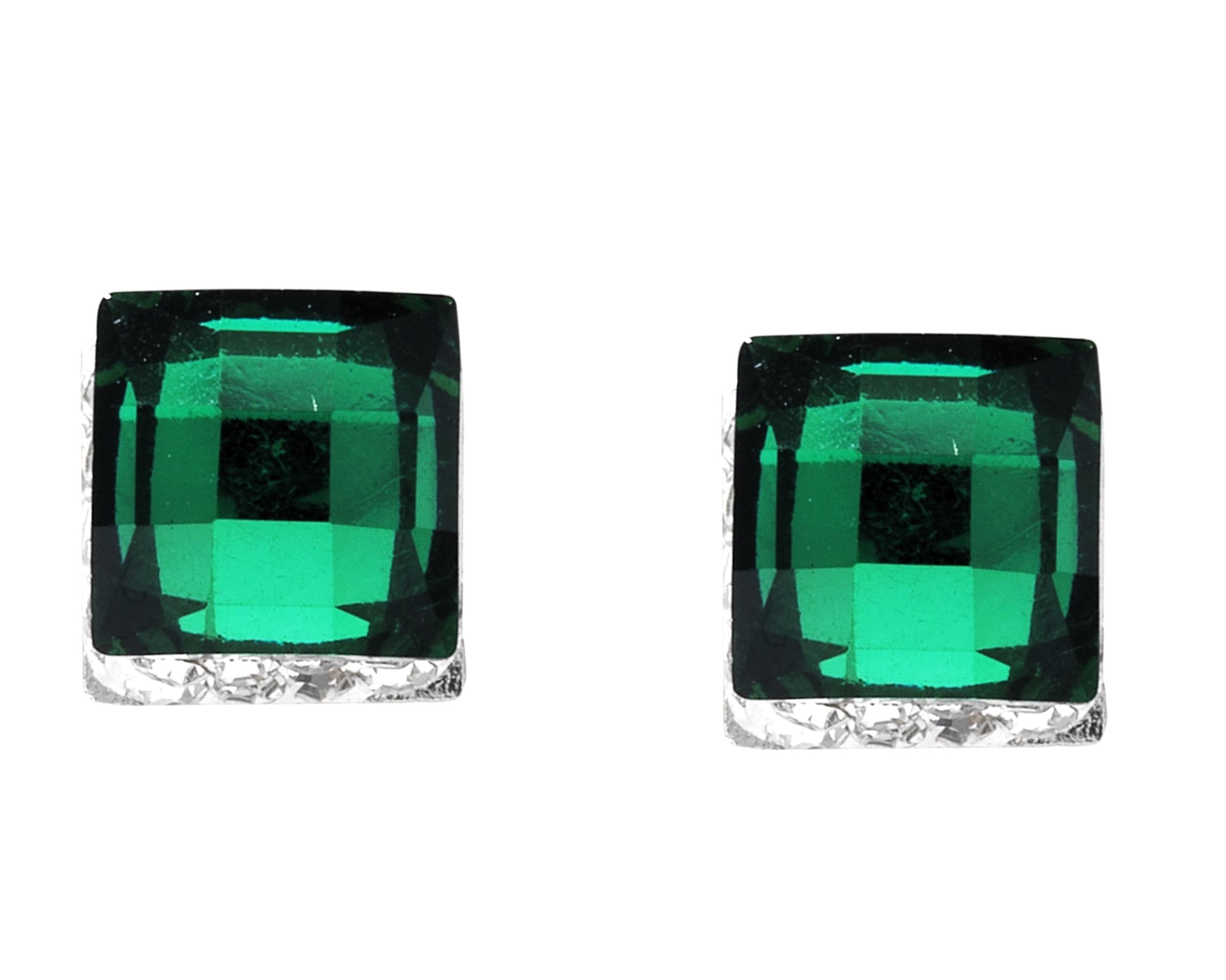 Broquel Plata 0.925 Horoz Torre Piedra Verde Cp203 $479