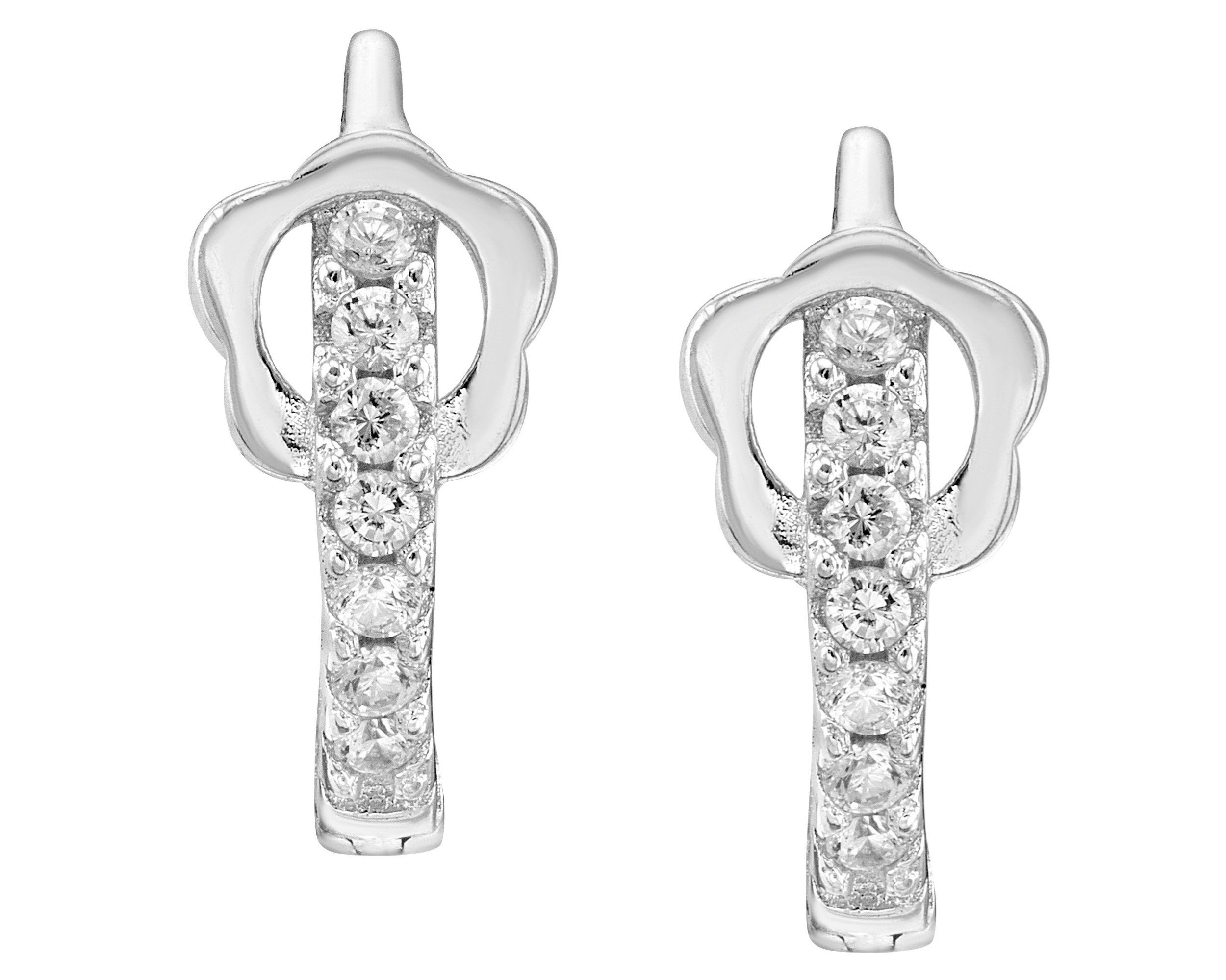 Foto 2 pulgar | Aretes Huggie Flor de Plata .925 Horoz Cp911