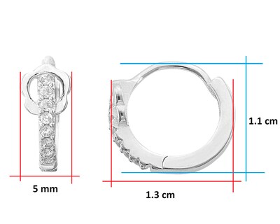 Foto 4 | Aretes Huggie Flor de Plata .925 Horoz Cp911