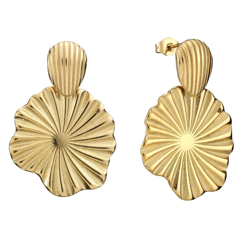 Aretes De Acero Inoxidable Enso Para Dama Eice232109g Dorado