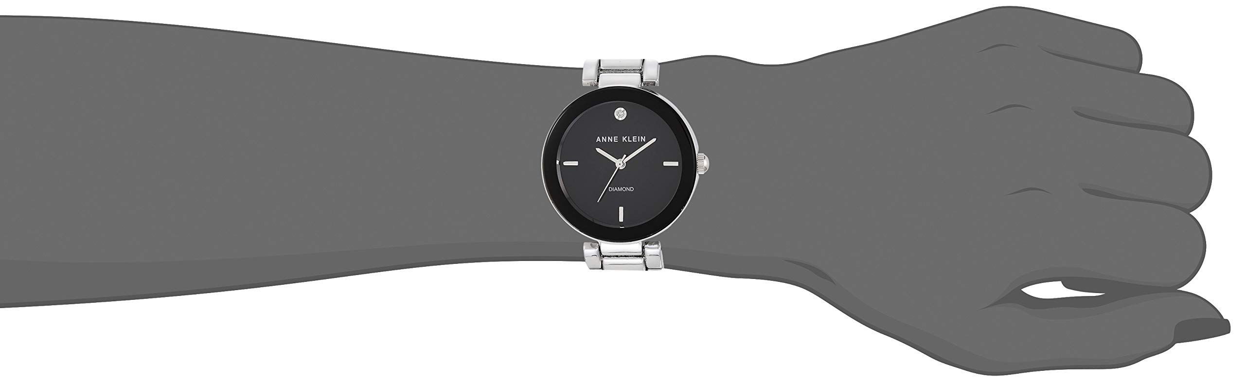 Foto 6 pulgar | Reloj Anne Klein Con Esfera De Diamante Genuino Para Mujer Y Caja De 32 Mm - Venta Internacional