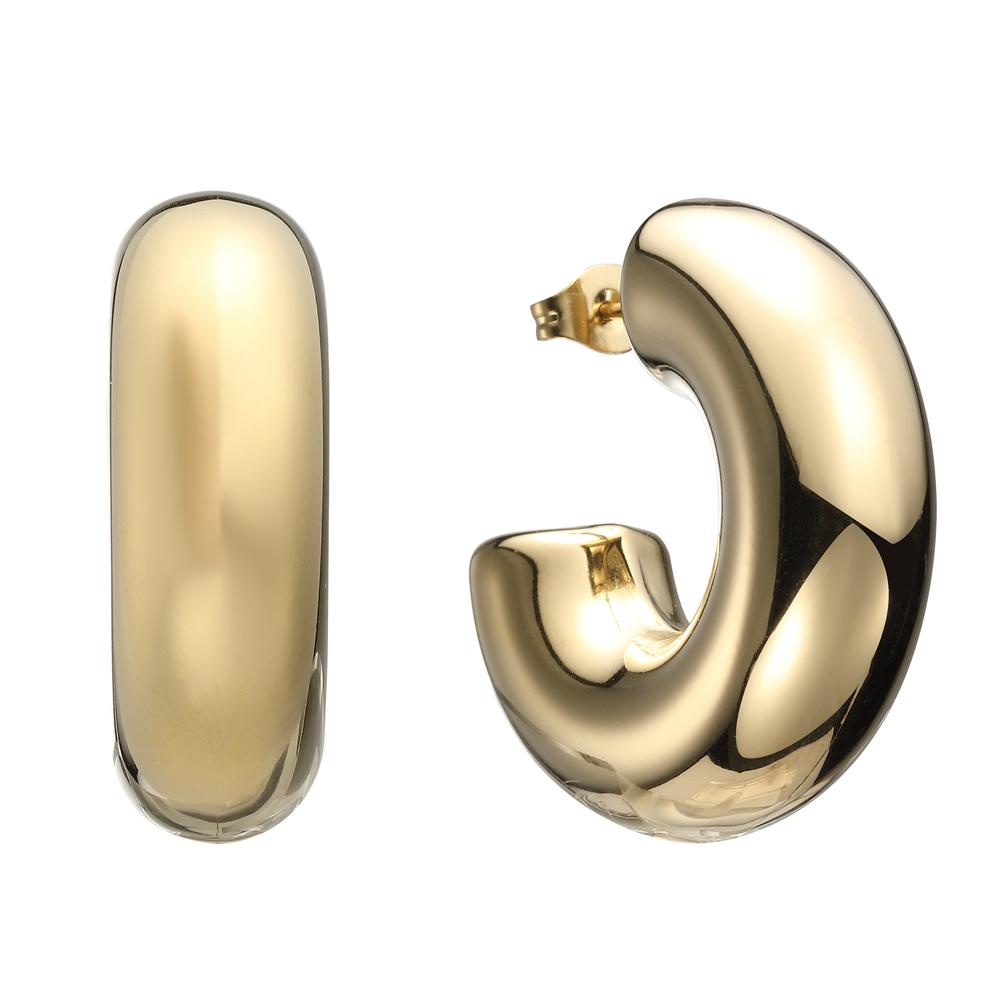 Aretes De Acero Inoxidable Enso Para Dama Eicn232102g Dorado