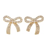 Broqueles Para Mujer Oro 14k Luckyly De Moños Coquette, Modelo Linda