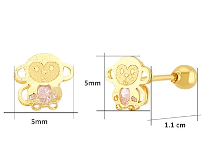 Foto 6 | Broquel Mono Circonia Rosa Horoz 10k C555